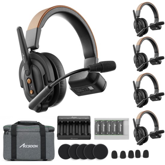 Accsoon CoMo SE Full-Duplex 5-Person Wireless Intercom System Accsoon CoMo SE Full-Duplex 5-Person Wireless Intercom System